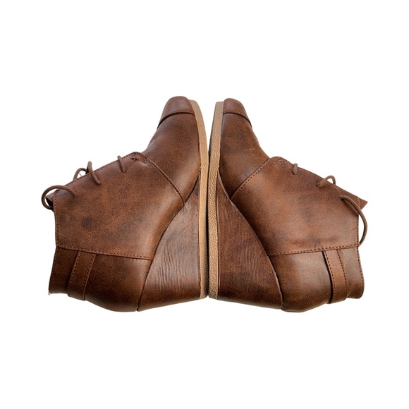 Maurices Mottled Brown Faux Leather Wedge Shoe Size 6.5 - Picture 4 of 8